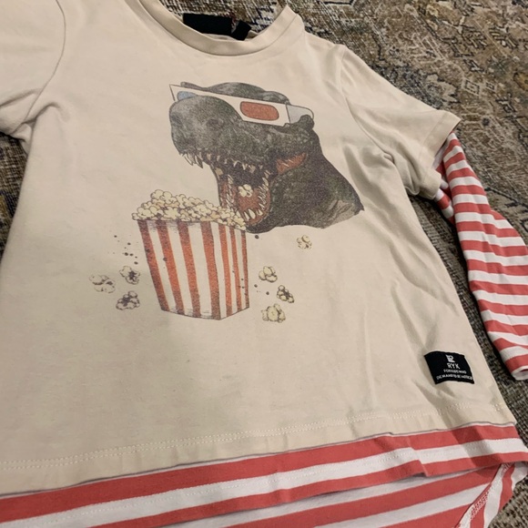 Rock your Kid Dinosaur Popcorn Shirt - Picture 2 of 3